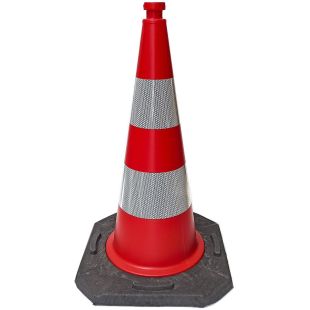 Pachołek drogowy 75cm U-23b | PCV, 5,6 kg, odblaskowy